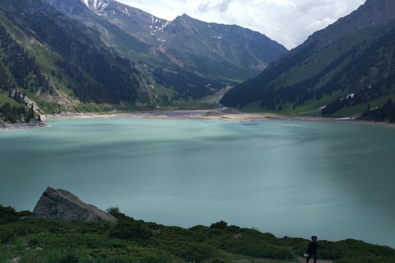 Mountain lake on the south of Almaty city