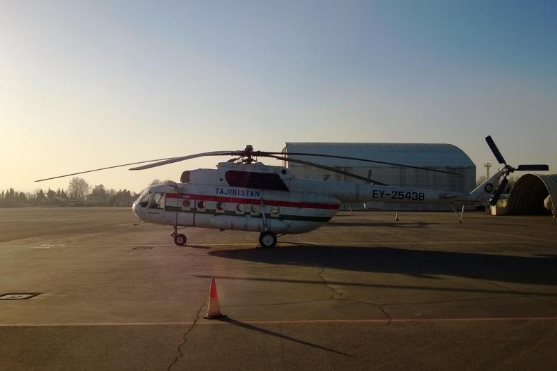 Helicopter MI8 at Dushanbe airport