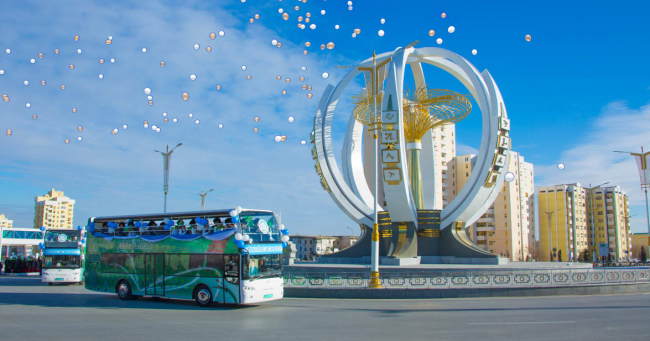 <span>Stations de bus au Turkménistan</span>

