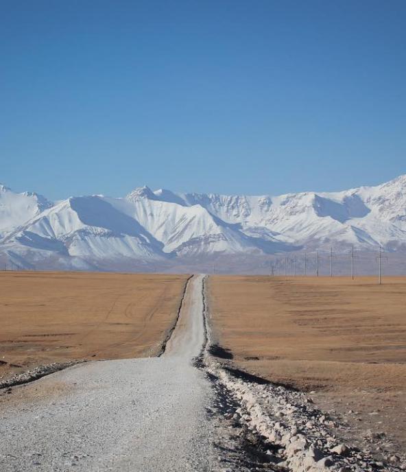 Road to Tian Shan or Mountain of Heaven